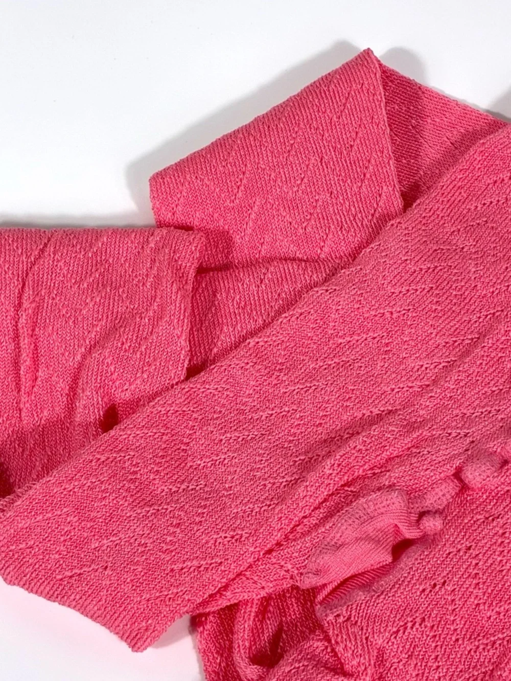 Gucci Chevron Knit Tights Pink Roseate Small NEW Box Included